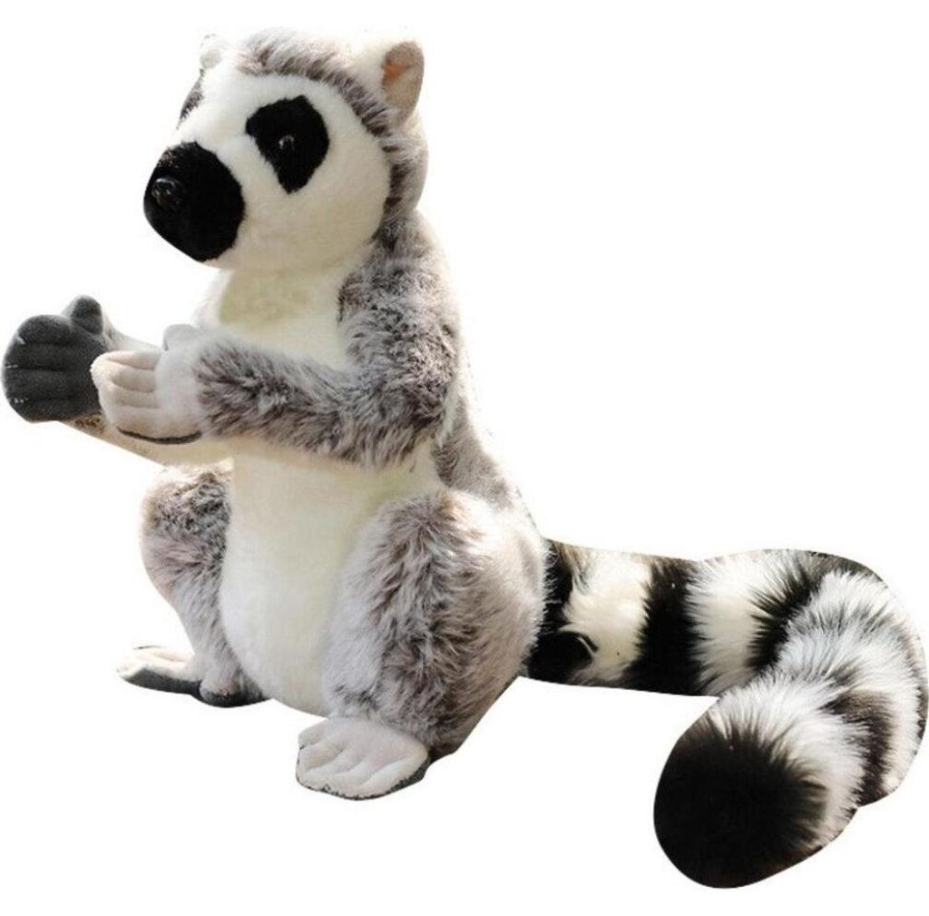 Maskotka Pluszowa Lemur Pluszak Miękki Szary 28cm Zdjęcie produktu 