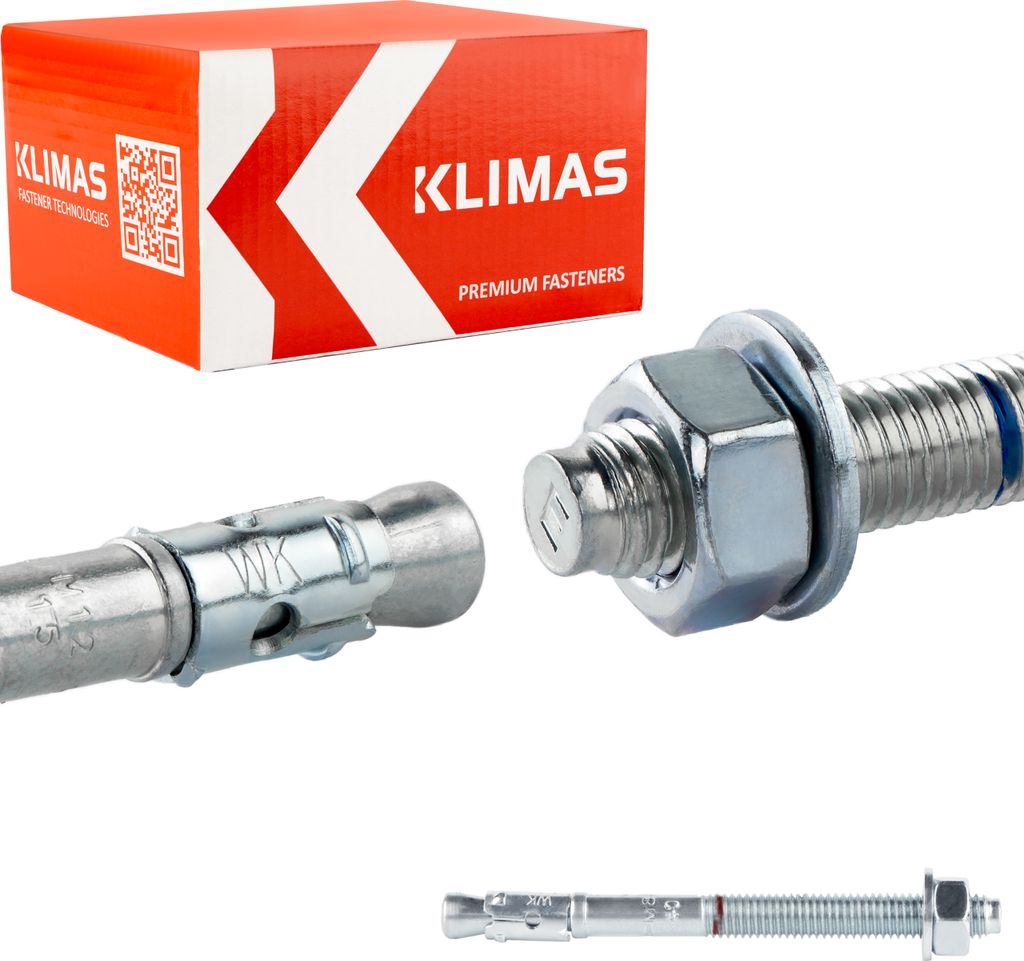 Klimas LE-ZN Mechanischer Anker Stahlanker verzinkt 8 x 95 mm 50 Stück