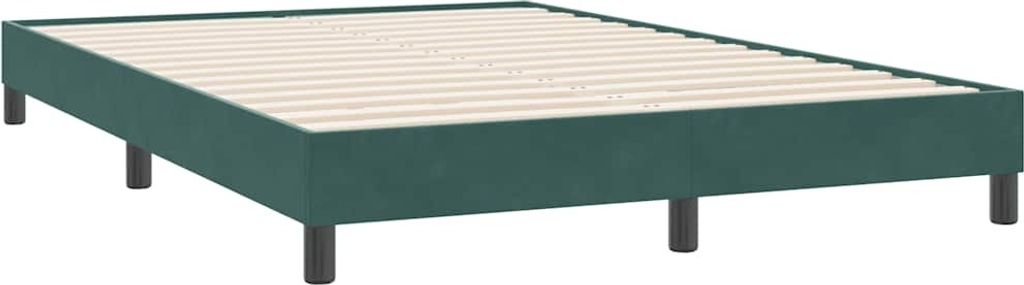 Bettgestell ohne Matratze Dunkelgrün 160x220 cm Samt