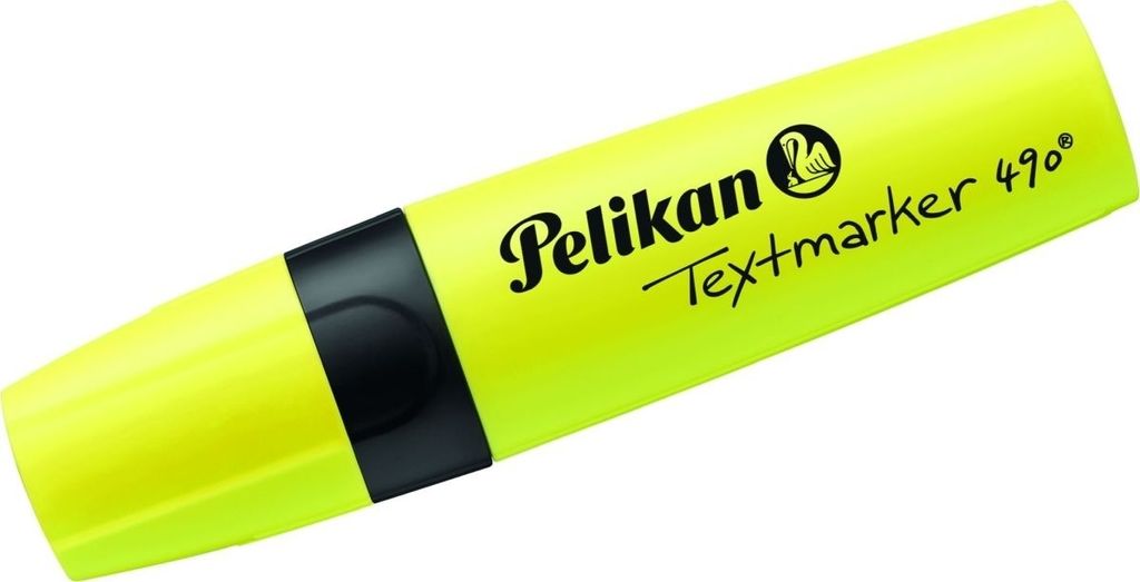 Pelikan Textmarker 490. Leuchtgelb. 10 Stück Faltschachtel Produktbild 