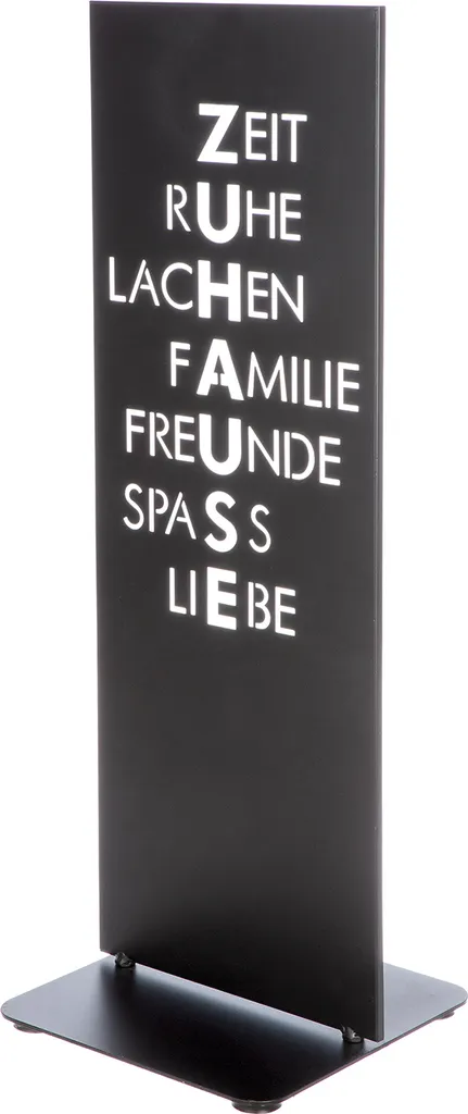 Gilde Standrelief Zuhause Noir en Métal 30x91 cm - Déco 58411 VE 2