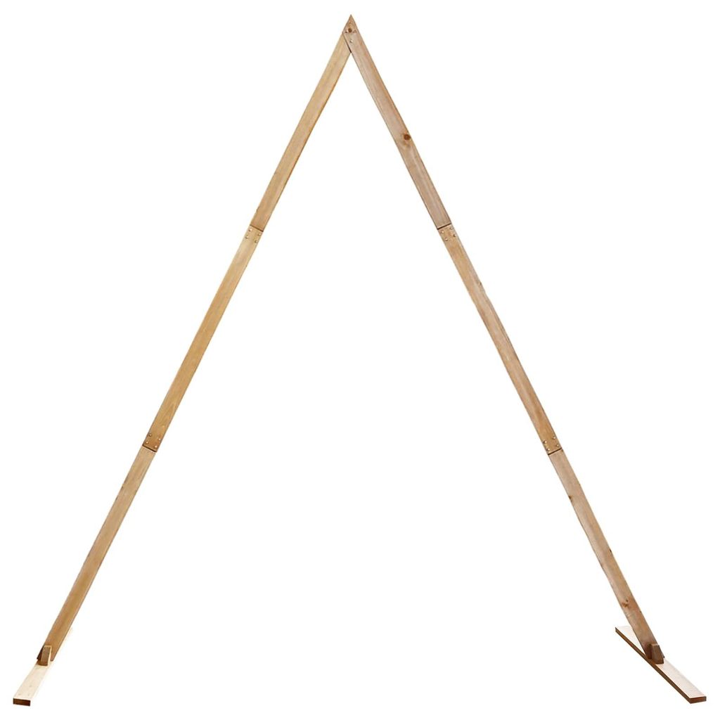 vidaXL Hochzeitsbogen Hellbraun 202 x 95 x 254 cm Massivholz Kiefer