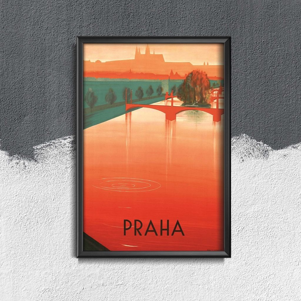 Poster - Canvas - Leinwand - 42 cm x 59,4 cm - Prag Tschechische
