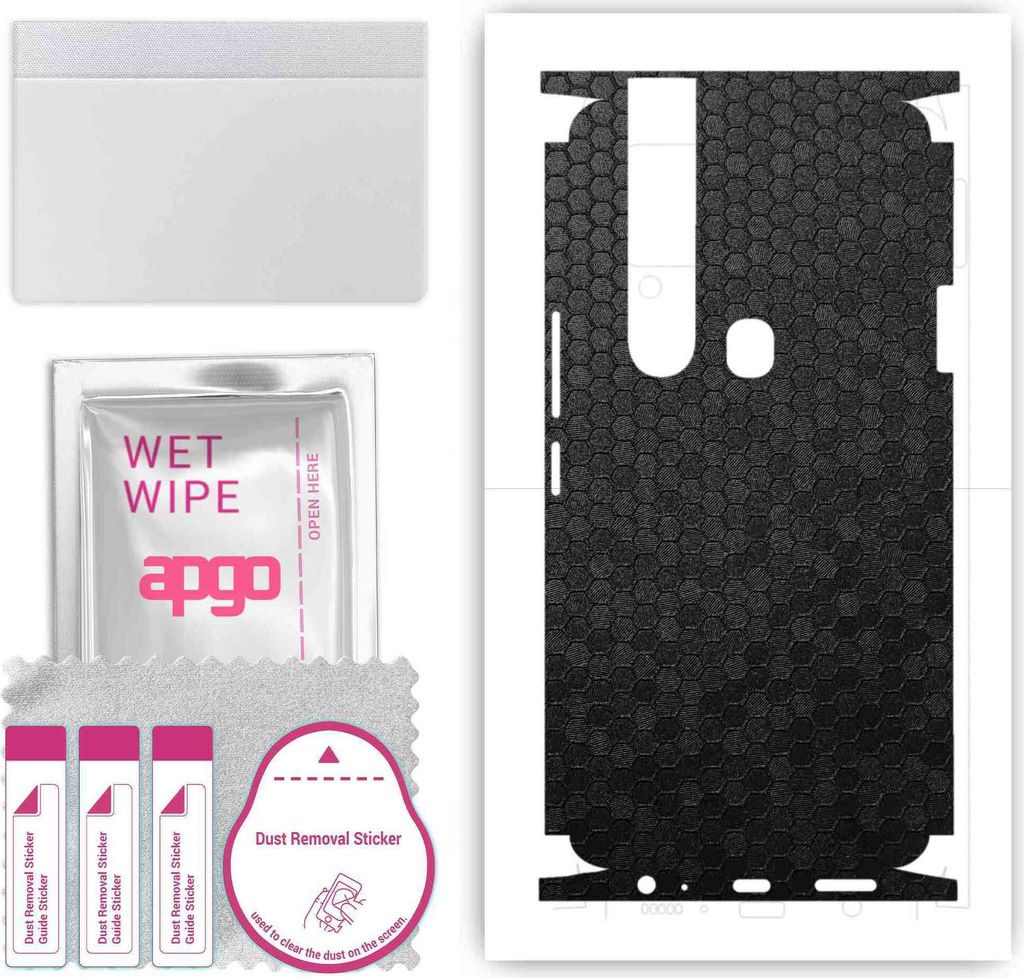 apgo Rückseite + Seiten Schutzfolie, Skin, kompatibel mit Tecno Camon 15 Pro, Hinten Displayschutzfolie aus Vinylfolie, kratzfest, einfache Montag...