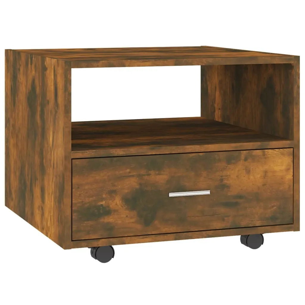 Tavolino Salotto Rovere Fumo 55x55x40cm SYFAX™ Stile Urban Chic
