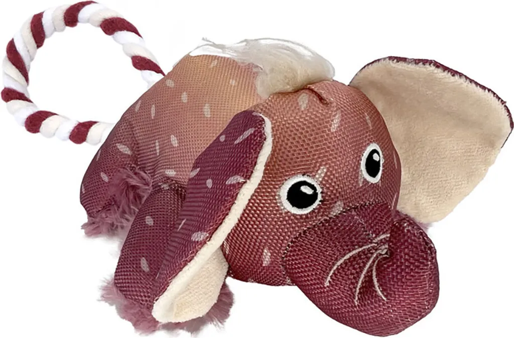 Kong Cozie Tuggz Éléphant Peluche Robuste pour Chien Taille M-L