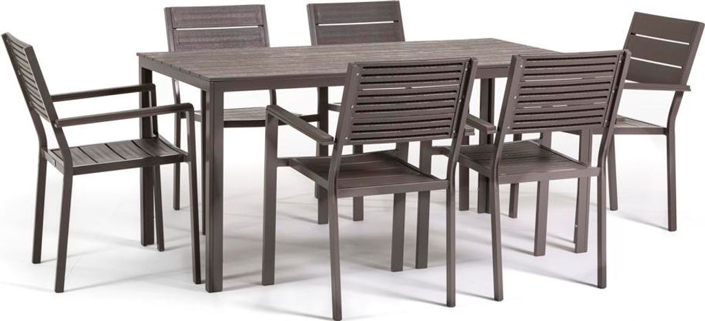 Set da giardino con tavolo rettangolare 156×78 cm in Immagine del prodotto 