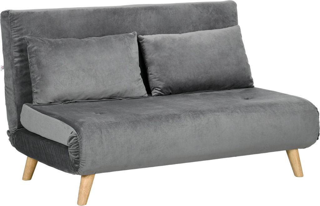 HOMCOM Schlafsofa 2-Sitzer Sofa mit Bettfunktion, Klappsofa Produktbild 