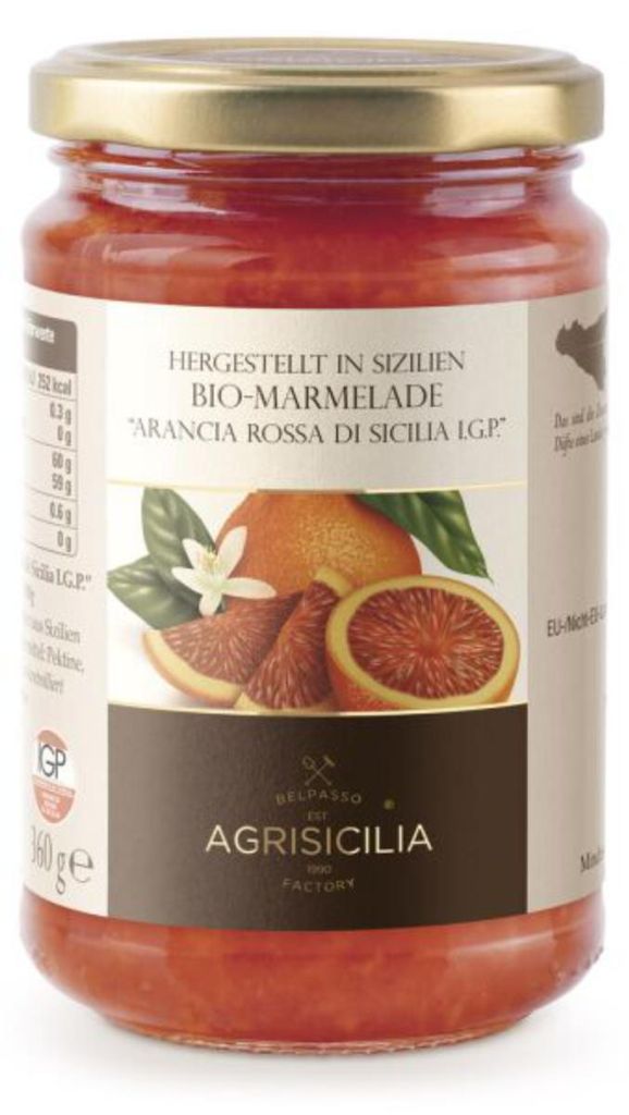 Agrisicilia bloedsinaasappelmarmelade, geschikt voor brood, Productafbeelding 