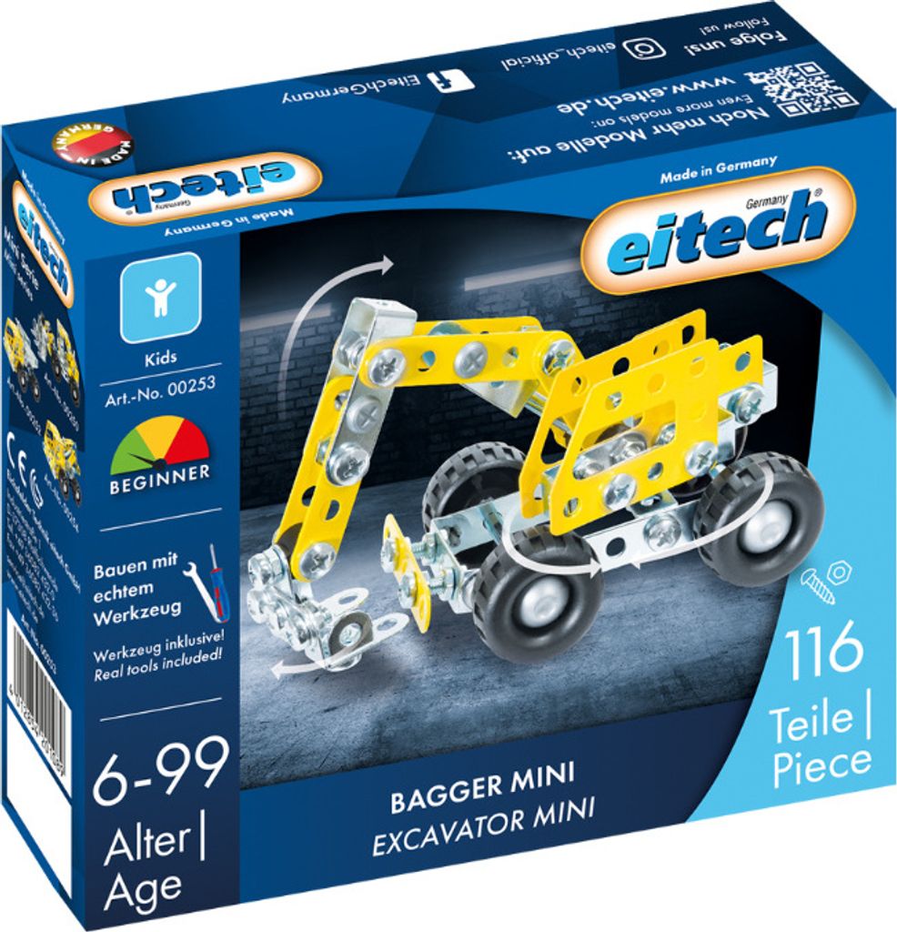 eitech Metallbaukasten 00253 - Bagger Mini