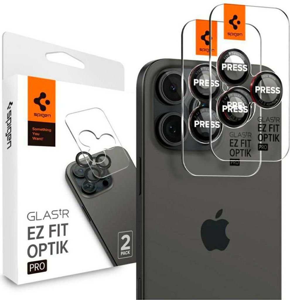 Gehärtetes Glas für iPhone 14 Pro/Pro Max/15 Pro/Pro Max/16 Pro/16 Pro Max Kamera - schwarz mit rotem Rand