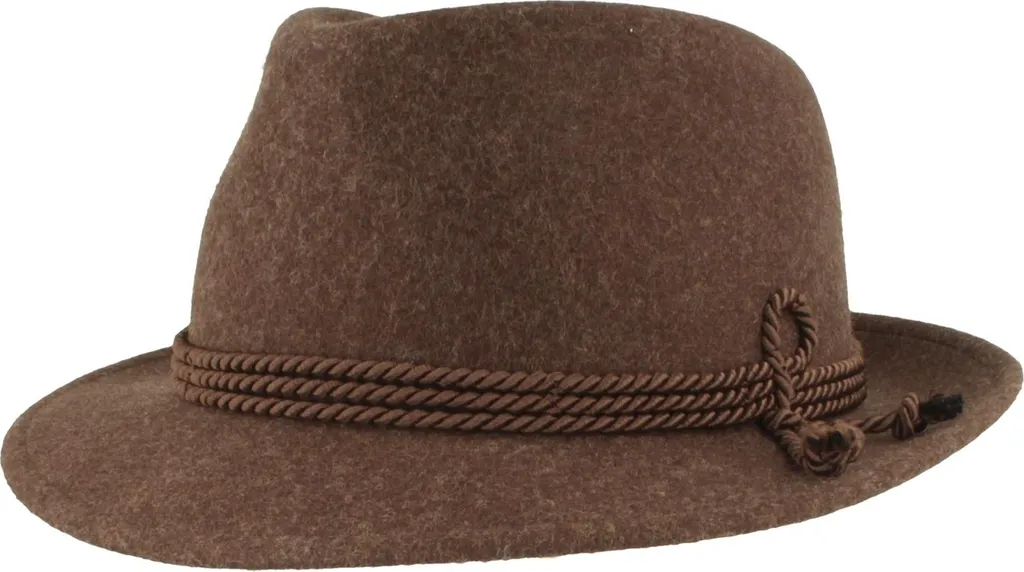 Chapeau Trilby Maleo en laine Hut-Breiter avec cordelette élégante