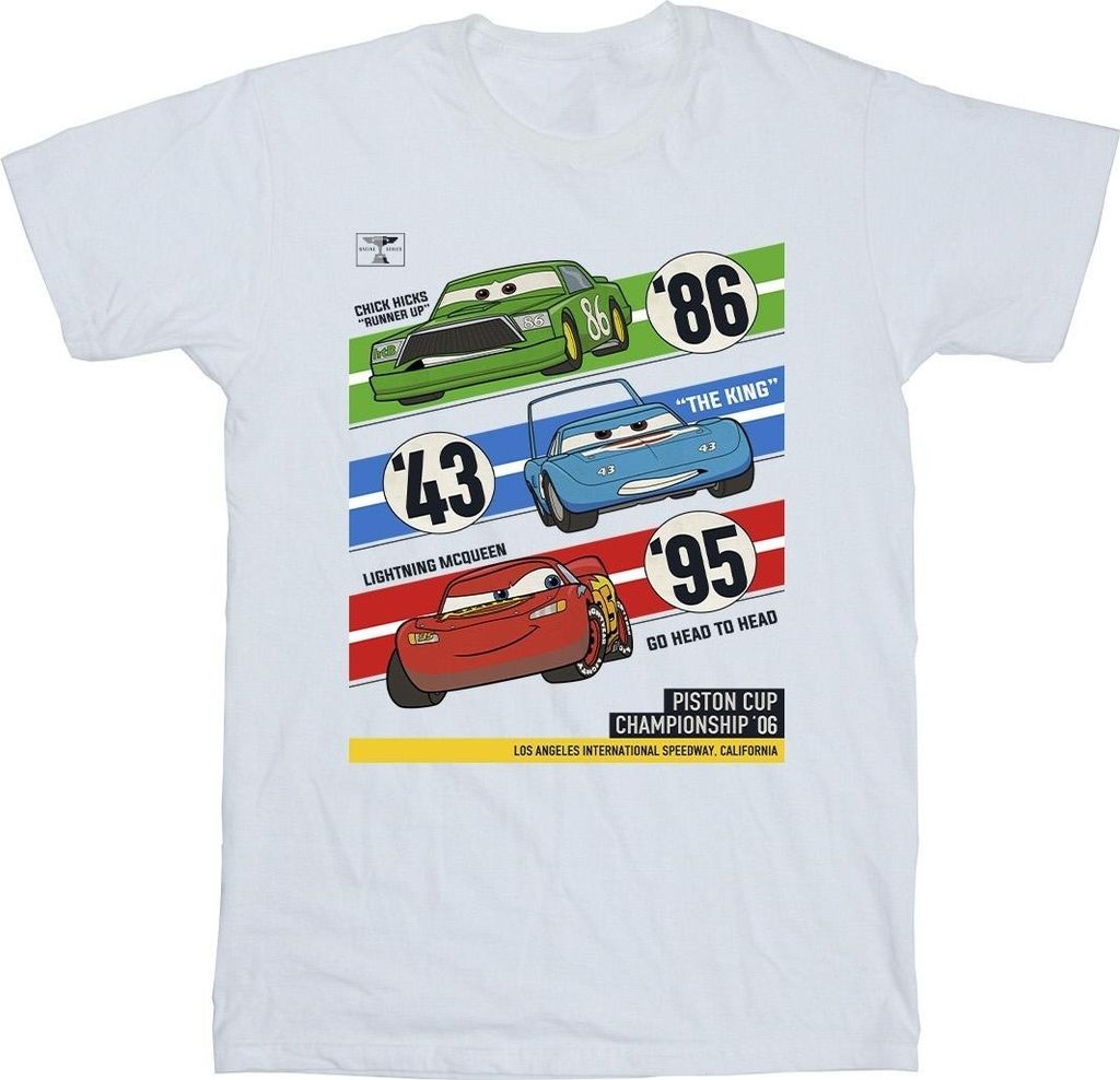 Disney - "Cars Piston Cup Champions" T-Shirt für Herren BI17635 (XL) (Weiß)