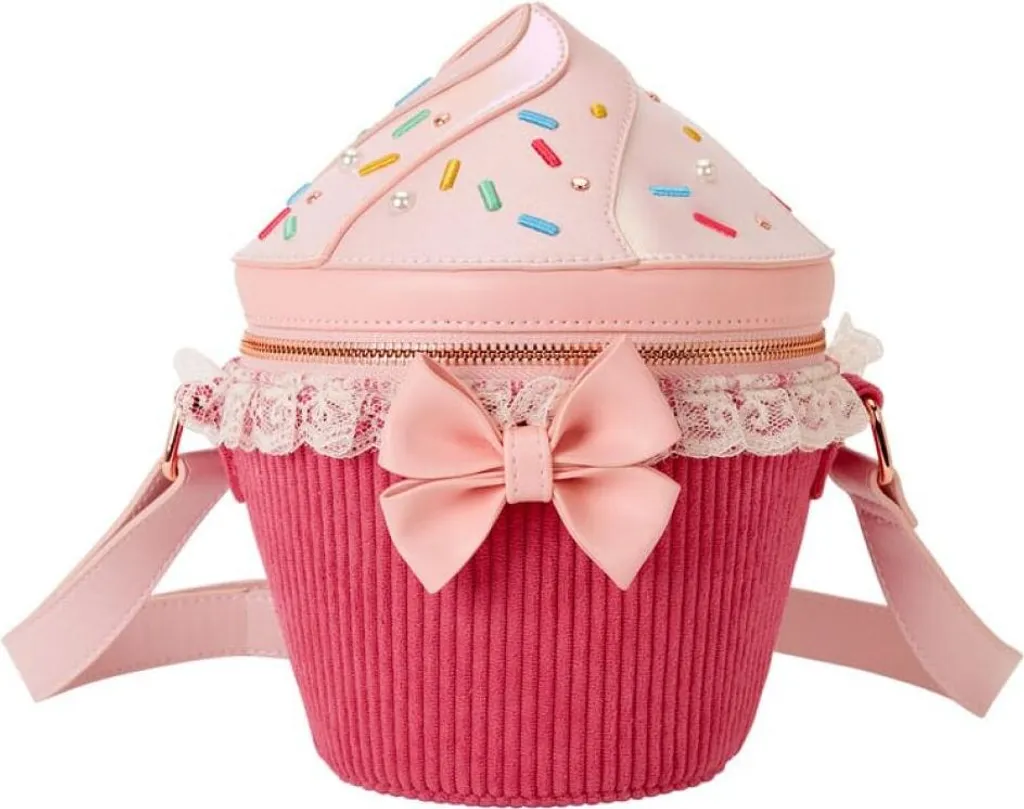 Sac Loungefly Muffin avec Détails Brodés - Sacoche Fantaisie en Cuir Vegan