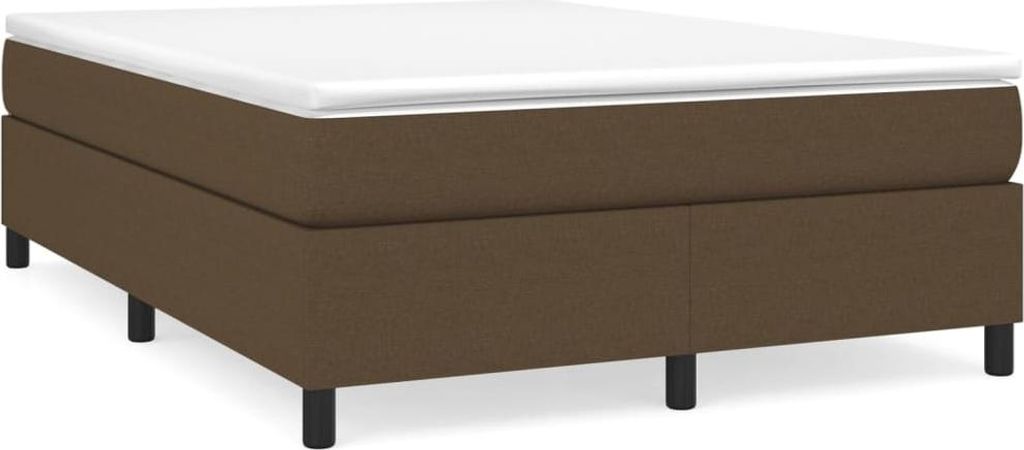 vidaXL Boxspringbettgestell Dunkelbraun 140x200 cm Stoff
