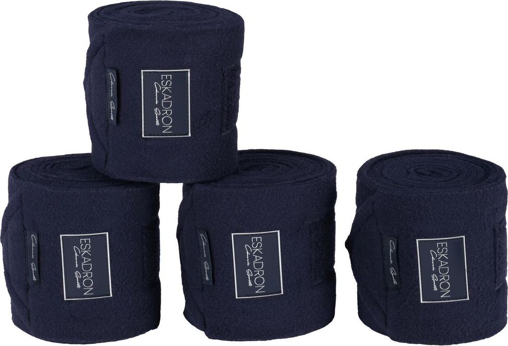 Eskadron Fleecebandagen 4er Set, Bandagen, fossil, silk purple, soft peach Größe - Pony Farbe - navy