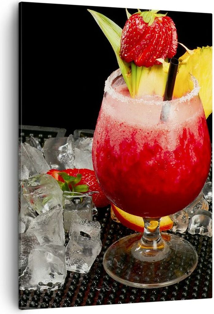 Bild auf Leinwand - Leinwandbild - Einteilig - Alkohol aperitif cocktail getränk - 50x70cm - Wand Bild - Wandbilder - Leinwanddruck - Wanddekorati...