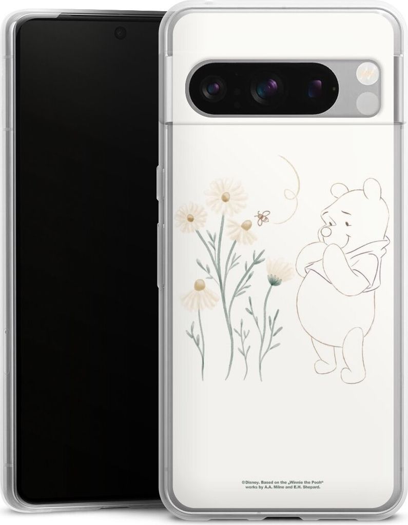 DeinDesign Slim Hülle für Google Pixel 8 Pro Silikon Case Ultra Dünn Handyhülle Biene Disney Winnie Puuh