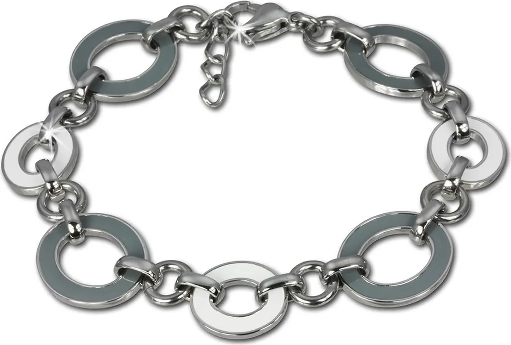Regalo Donna: Bracciale Amello Acciaio Ovale D2ESAG01K Bianco Grigio