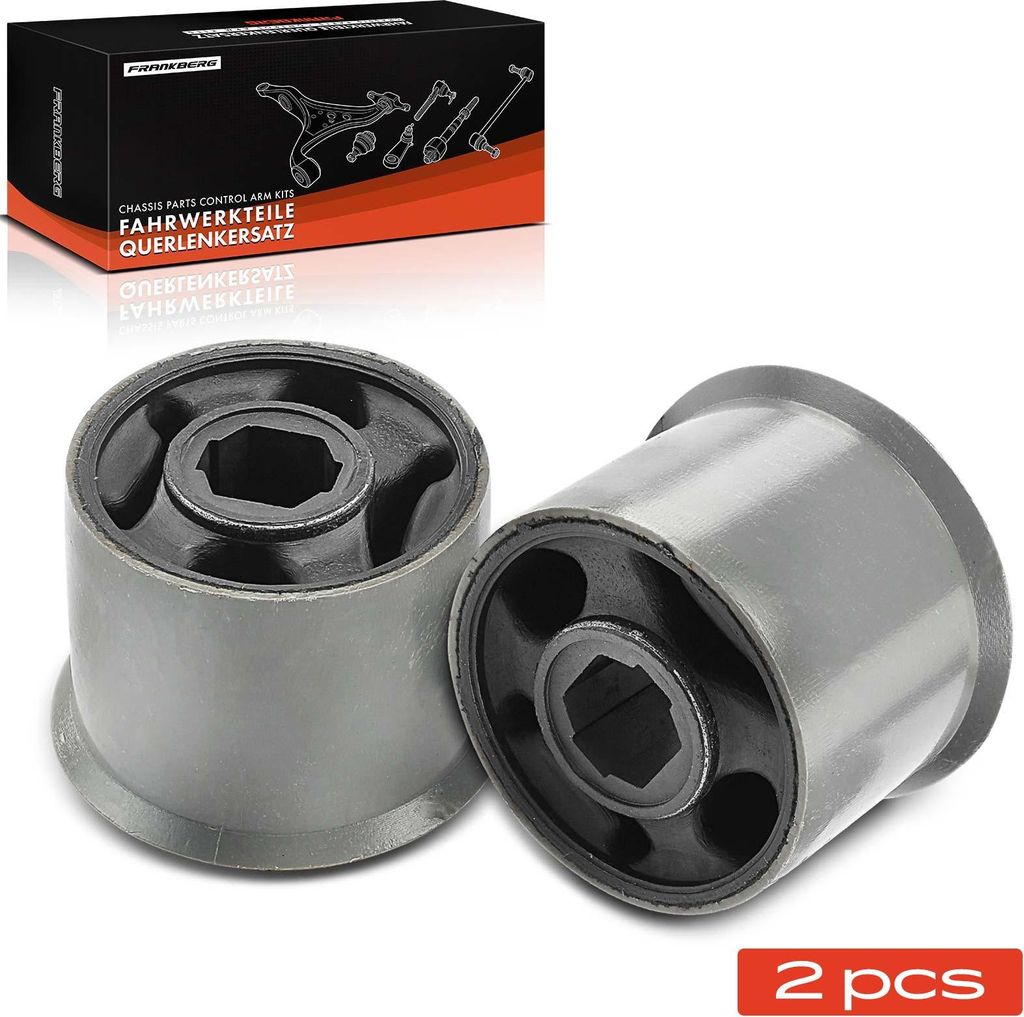 Frankberg 2x Lagerbuchse Vorderachse für VW Beetle Caddy MPV Kasten/MPV EOS Fox Schrägheck Golf Plus V Variant