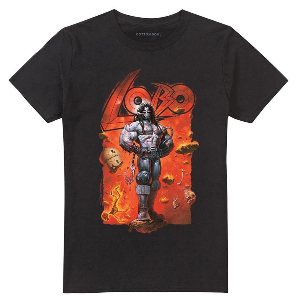 Justice League - "Dc Lobo Unbound Bounty Hunter" T-Shirt für Herren/Damen Uni TV33896 (L) (Schwarz)