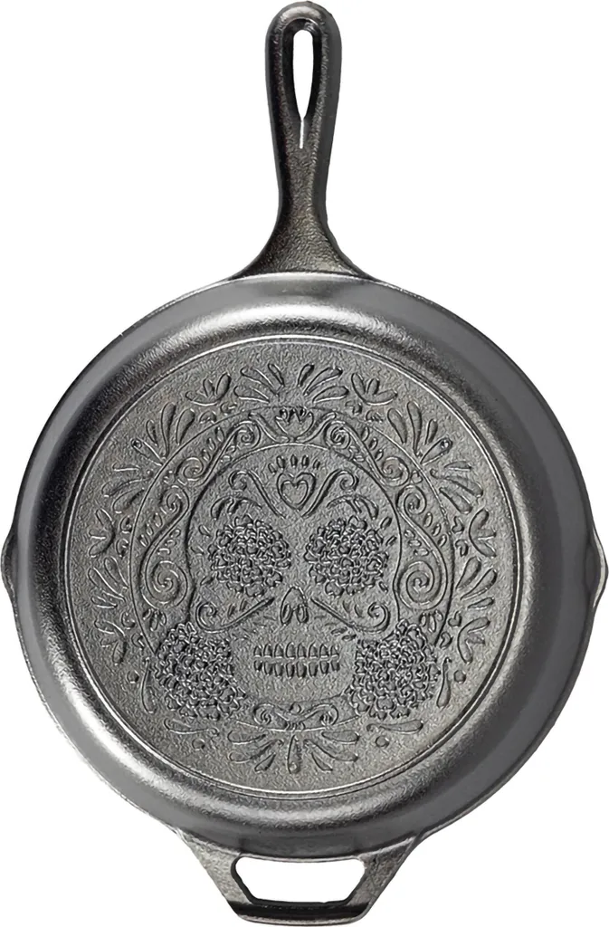 Poêle en fonte Lodge 26 cm poêle à frire ronde Dia de los Muertos