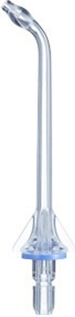 A close-up studio shot of a dental water flosser tip.