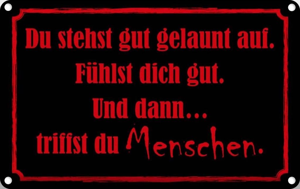 vianmo Blechschild 20x30 cm und dann triffst du Menschen Dekoration Spruch Zitat
