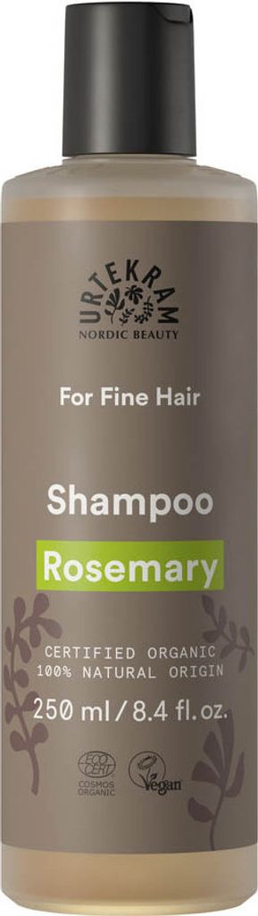 Urtekram Shampoo rozemarijn (250 ml) Productafbeelding 
