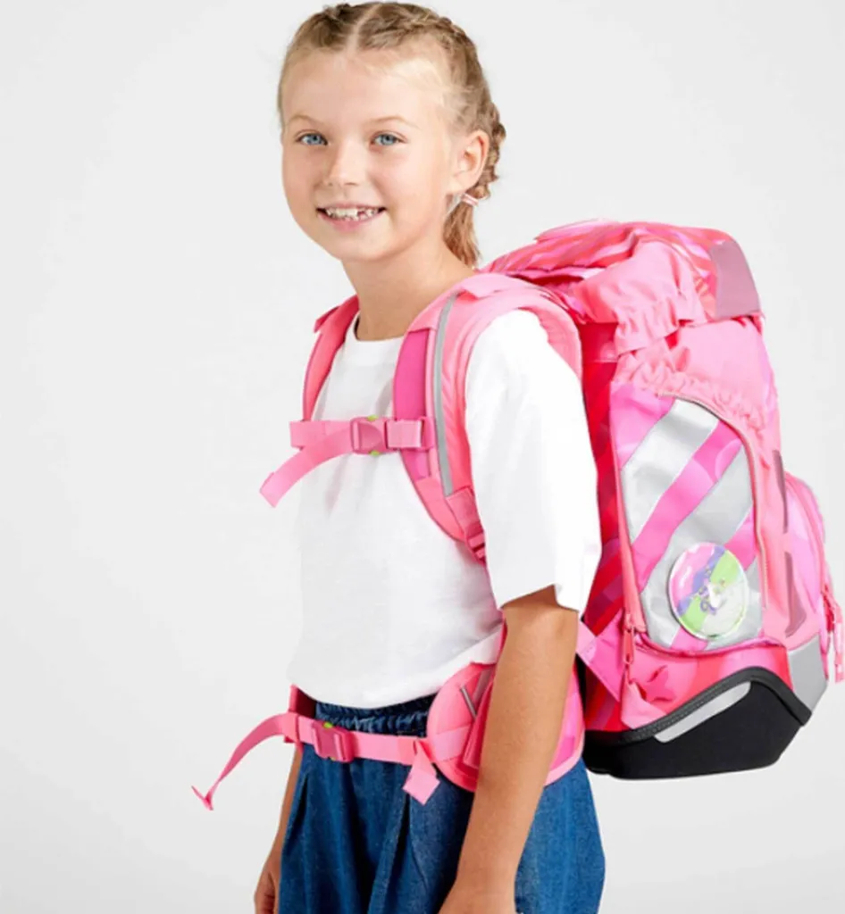 Fini le mal de dos avec le Sac d'école ergobag Neon Pack-Set Ergonomique - 15