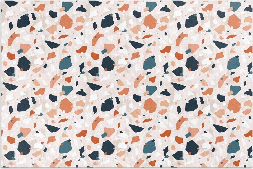 Pastellfarbener Steinzeug-Dekorstein, Boho-Stil – Vinylteppich – 120x180 cm – Outdoor Teppich – Terrasse – Wetterfest – Modern