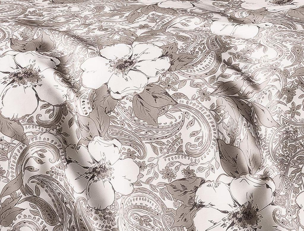 Irisette Mako-Satin Bettwäsche-Garnitur Donna Sky 8459 Farbe natur-80 Größe 135x200 + 80x80 cm