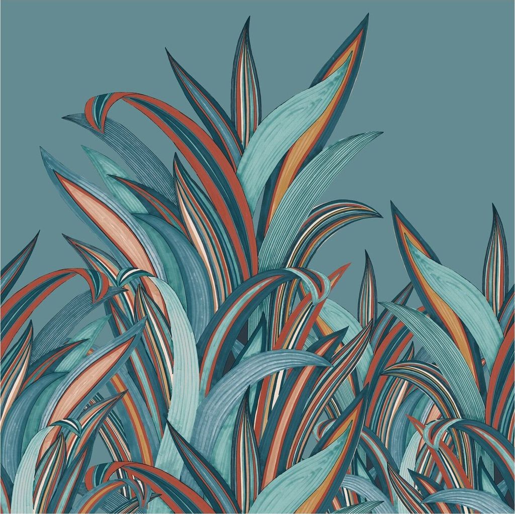 Fototapete 542240 Vliestapete Botanical Dschungel 200 x 280 cm Rasch Selection Grau Blau