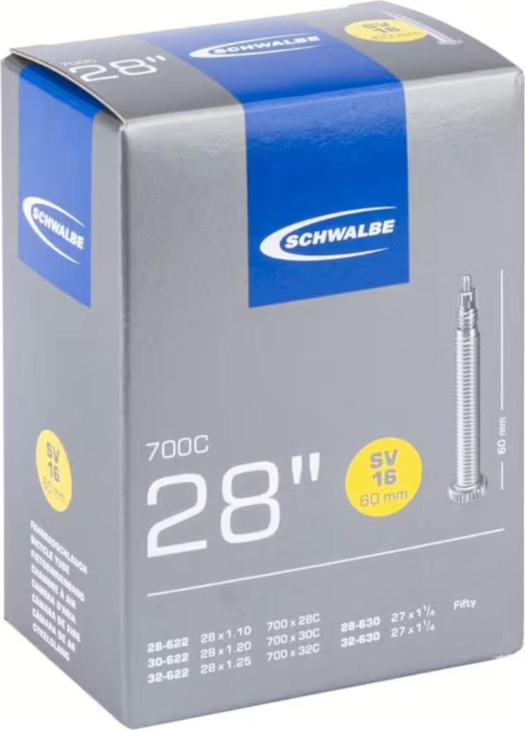 Schwalbe Schlauch SV 16 28 x 1 1/8-1.250" 28/32-622/630 Produktbild 