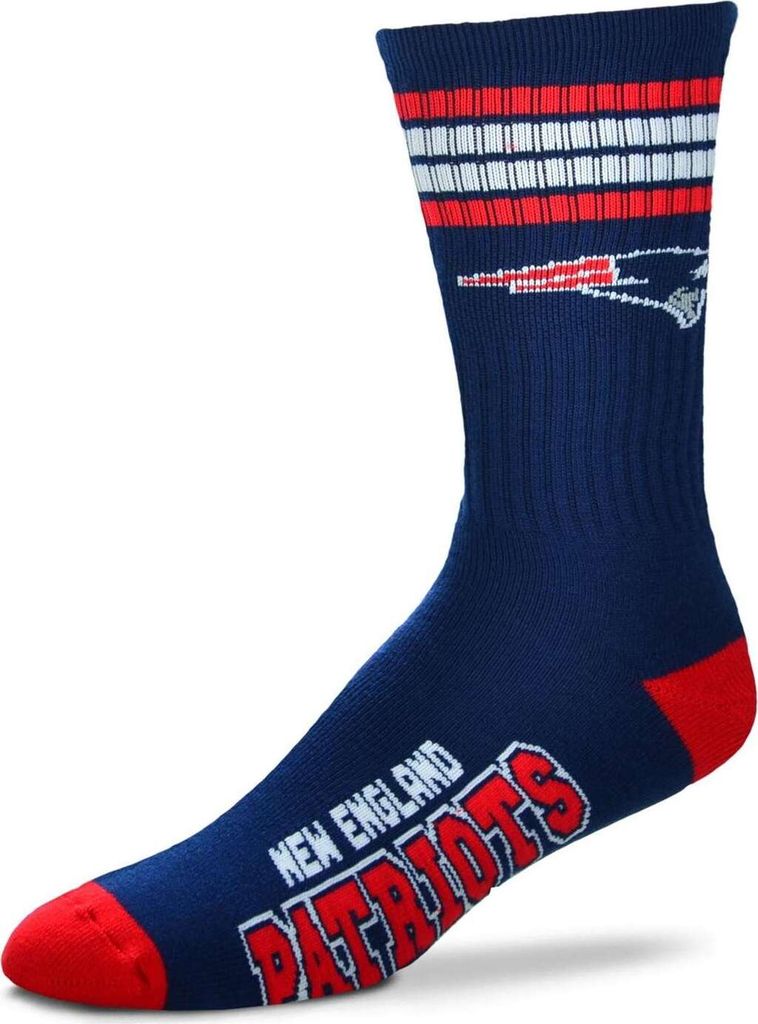 For Bare Feet - NFL New England Patriots Graphic 4-Stripe Deuce Socken - Mehrfarbig : Mehrfarbig M Farbe: Mehrfarbig Größe: M