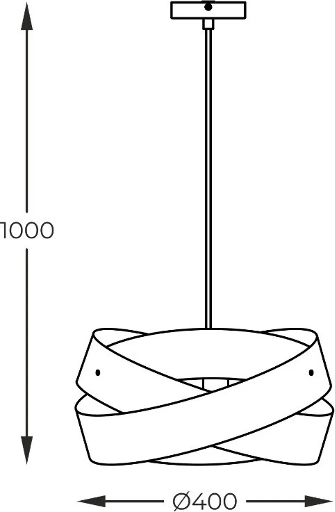 Suspension Design TORNADO en Métal Noir Zuma Line - Éclairage Chic E27