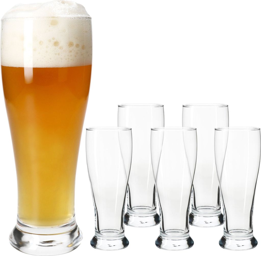 6x Baby-Weizenbiergläser klar 0,3L Weißbier-Glas klein Produktbild 