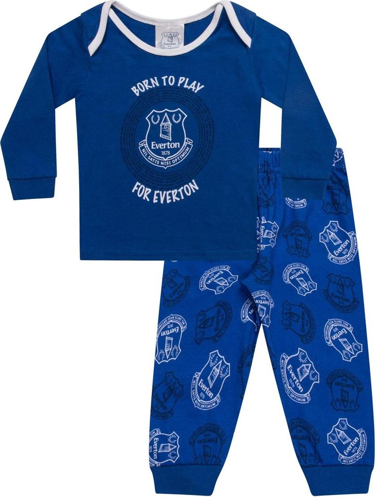 Everton FC - "Born To Play" Schlafanzug mit langer Hose für Baby-Jungs GF980 (62) (Blau)