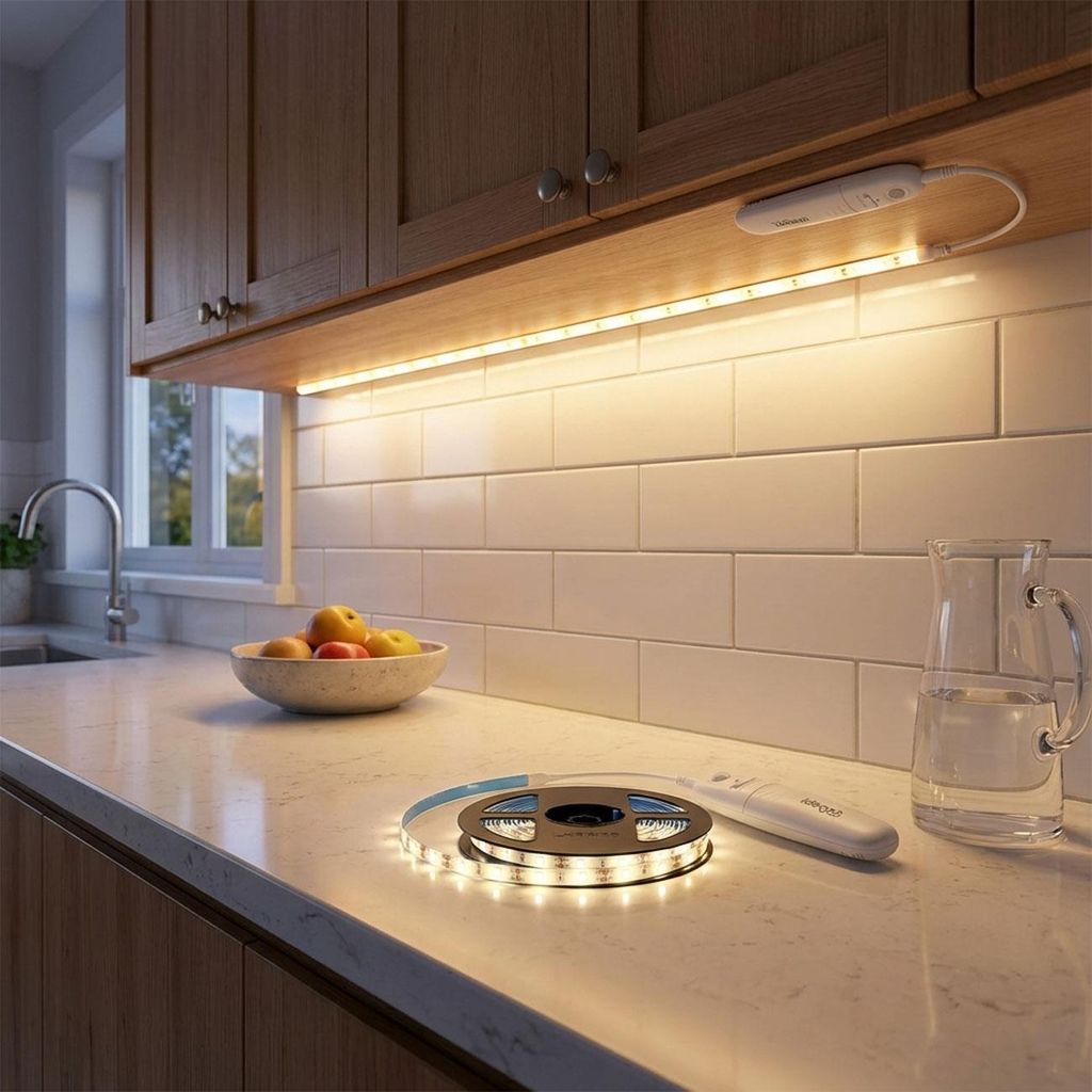 2er-Set 3m LED Streifen warmweiss mit Bewegungsmelder & Produktbild 