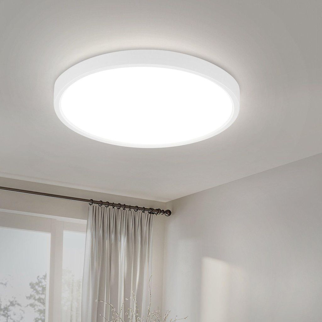 ZMH Plafonnier LED blanc plat 22 cm blanc chaud 15 W Image du produit 