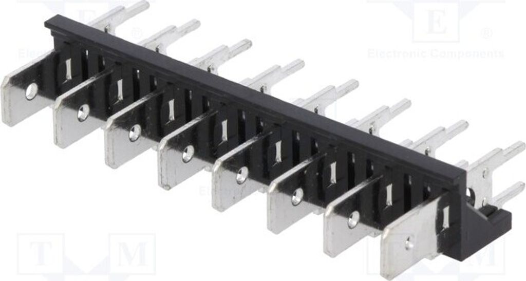 2x Verbinder: Verbindungsleiste Wege: 8 250V THT gerade 6,3mm 12A XY256V-A(7.62)-