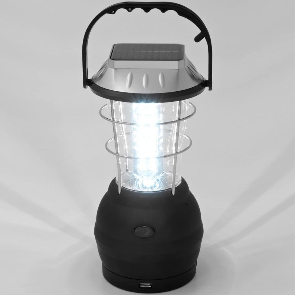 Klappbar Solar Campinglampe mit Ventilator Mückenschutz Zeltlampe Reise U3Q4 