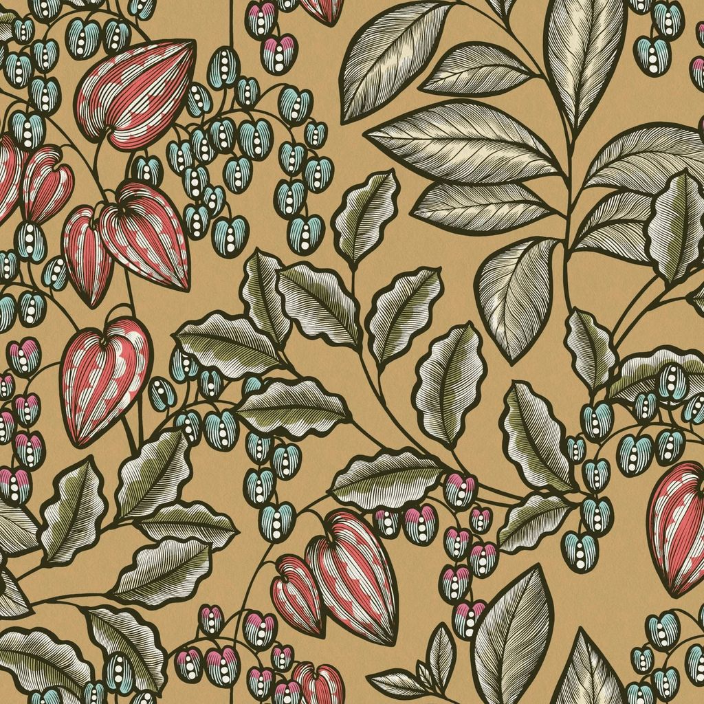 Profhome 377544-GU Blumen Tapete Floral matt gelb grün blau 5,33 m2