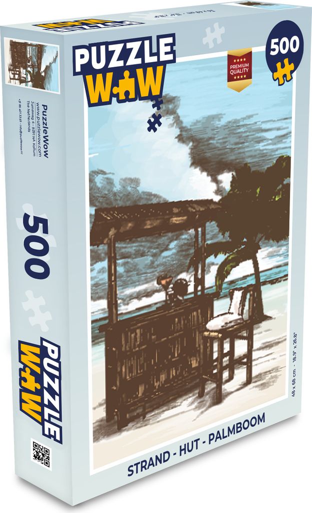 MuchoWow Puzzle 500 Teile Strand - Hütte - Palme - Denken - Spiel - Toy