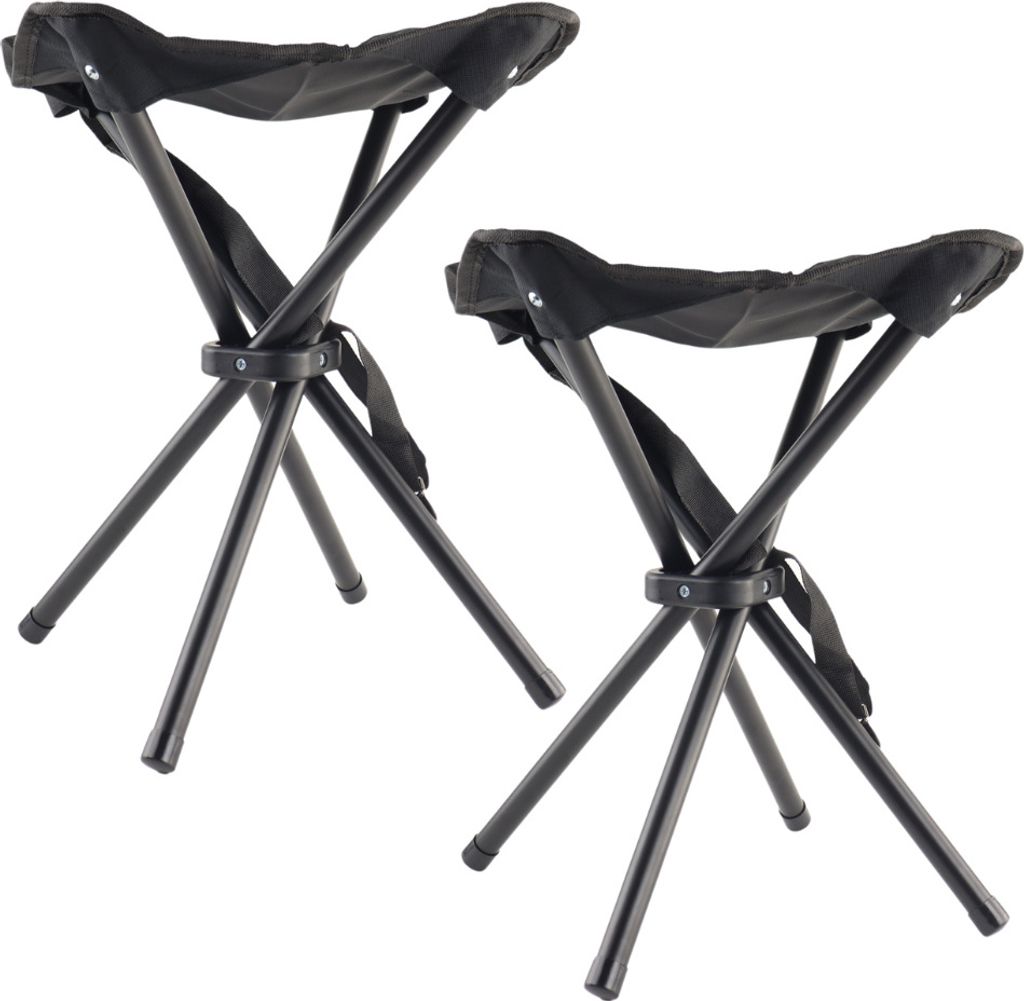 "HIXA Klapphocker 2 Stück Faltbarer Hocker inklappbar Schwarz 33x40cm"
