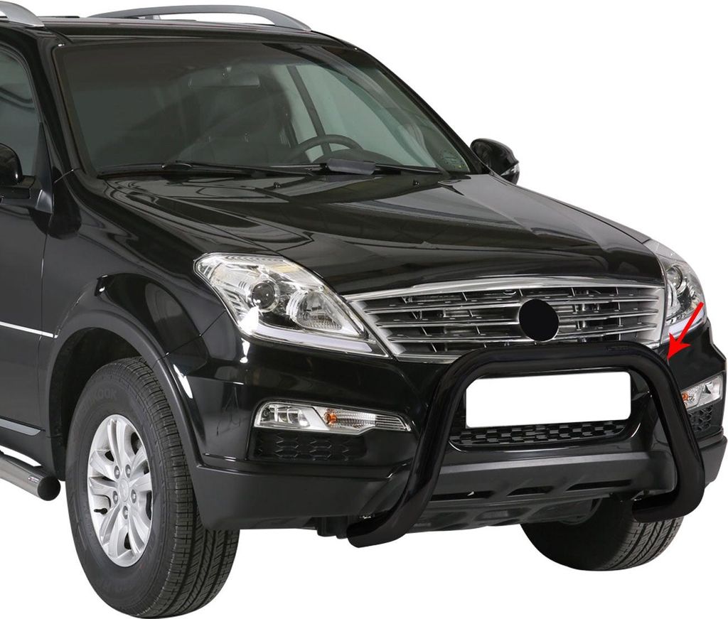 Frontbügel Frontschutzbügel für Ssangyong Rexton W 2013-2017 ø76mm Stahl Schwarz