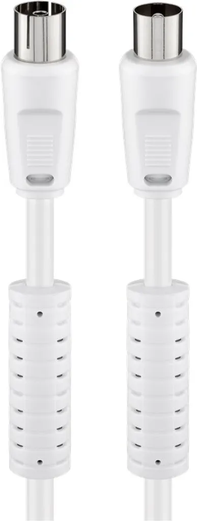 Goobay 27467 Cavo Coassiale Antenna 1.5m Bianco - Schermato Ferrite