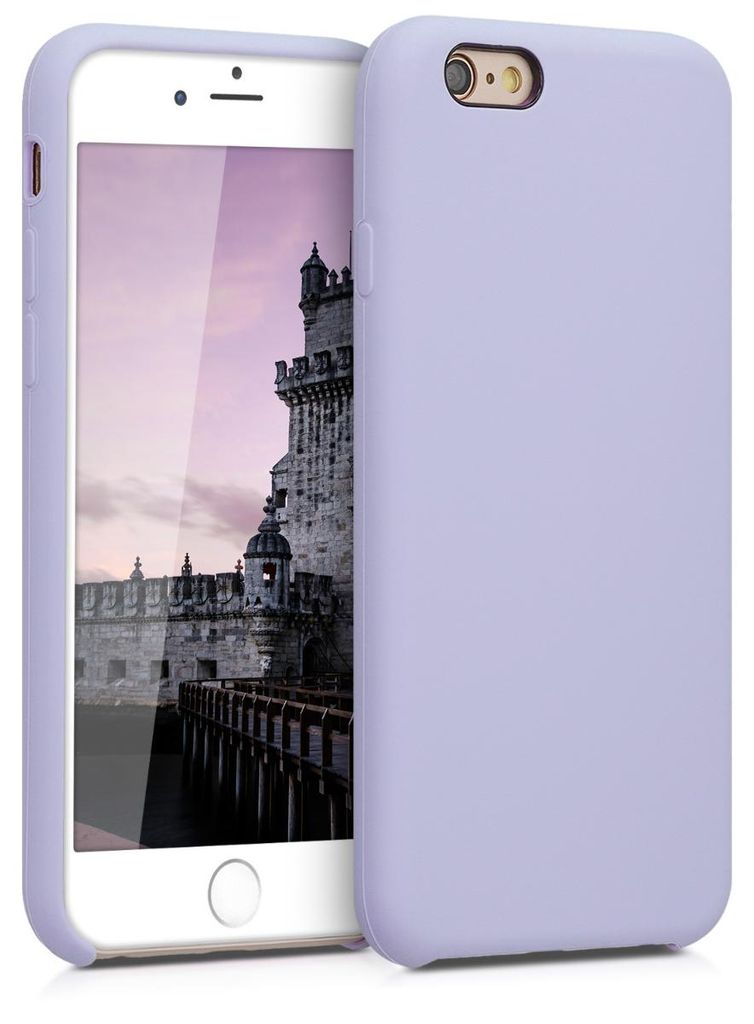 kwmobile Handyhülle für Apple iPhone 6 / 6S Hülle - Case Silikon - Kabelloses Laden - Schutzhülle Cover in Pastell Lavendel