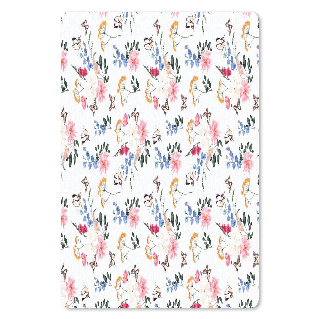 MuchoWow Mauspad Mousepad Blumen - Muster - Pastell 40x60 cm - Mousepads - Maus Mat - Pad - Mausunterlage - Schreibtisch Accesoire