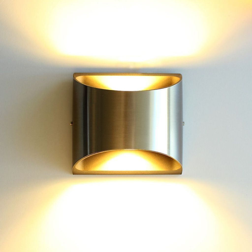 Lutec LED Außenwandleuchte Dodd Edelstahl Up- & Downlight Produktbild 6